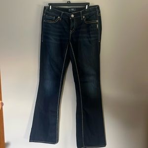 Silver Aiko Flare Jeans